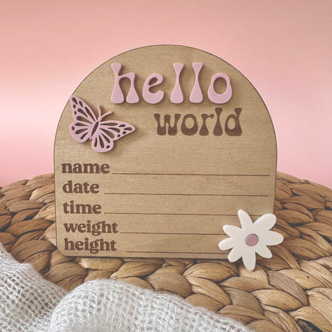 3D 'Hello World' Announcement Disc | Butterfly Flower