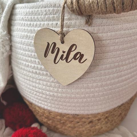 Engraved Valentines Name Tag