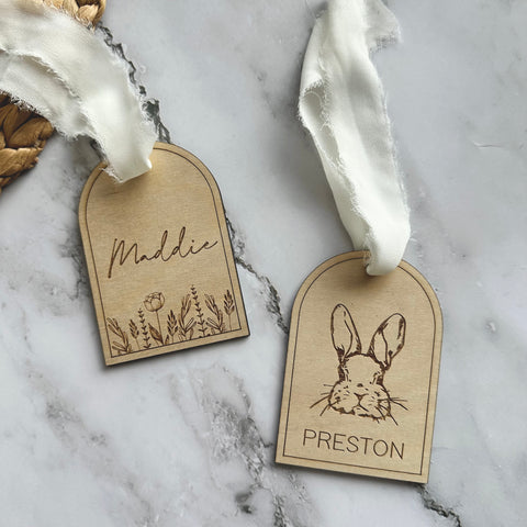Arched Easter Name Tag