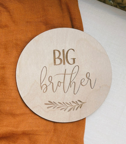'Big Brother' Engraved Pregnancy Announcement Disc