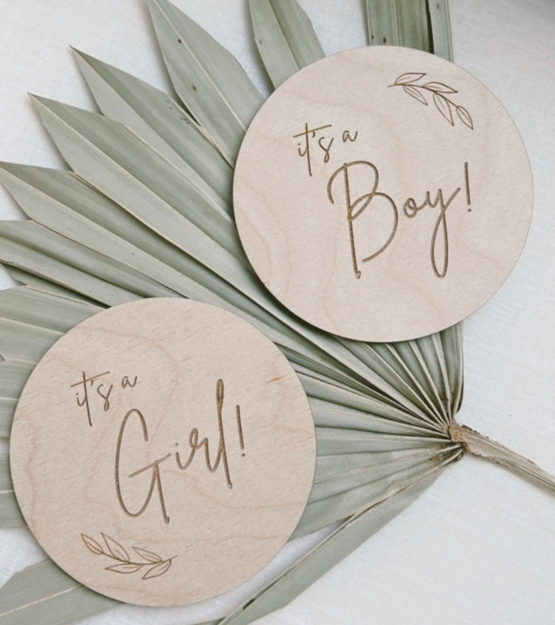 Double Sided 'It's a Boy/Girl' Pregnancy Announcement Disc