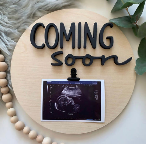 12" 'Coming Soon' Pregnancy Announcement Sign